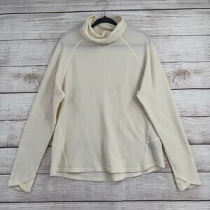Kuhl Petra Turtleneck Thermal Shirt Womens XL Cream Ivory Long Sleeve